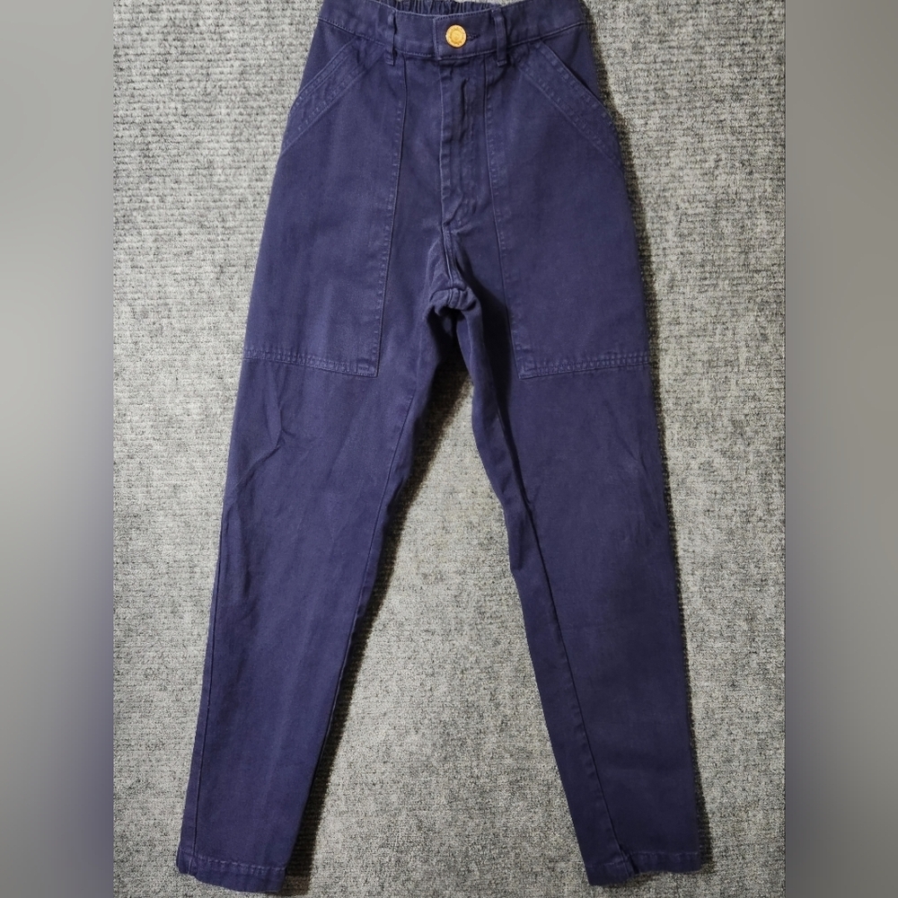 Size Small Used Womens Big Bud Press Navy Blue Pencil Pants. 26in Inseam.